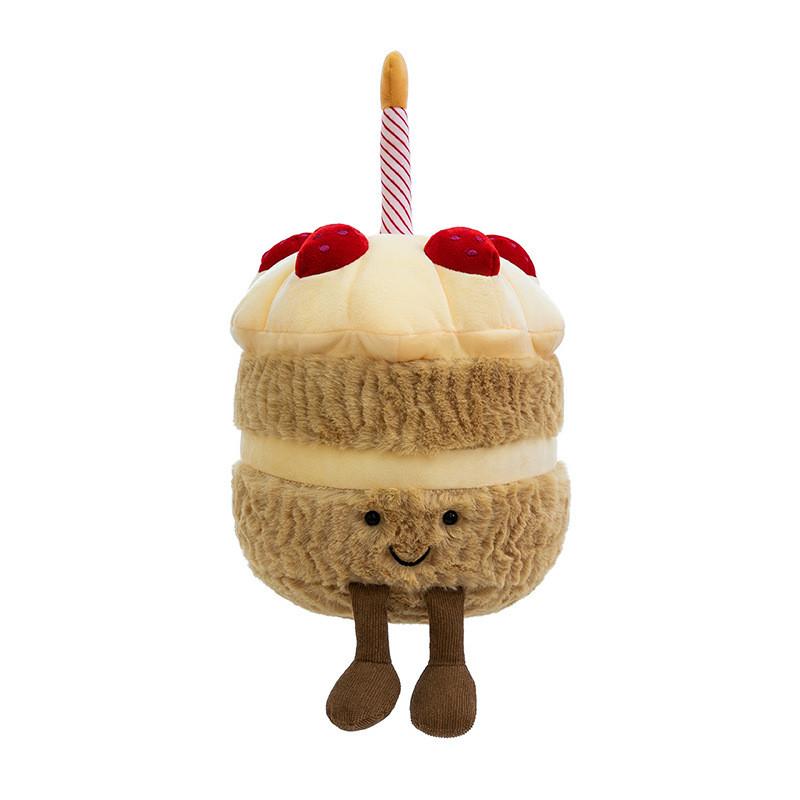 Plush Strawberry Cake Toy With Soft Pp Cotton Fill For Kids And Girls Gift Ideas