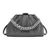 MK Nola Brand Logo Detachable Shoulder Strap Cotton Shoulder Crossbody Handbag Small Women Handbag Black 35T4S7NC0C-BLACK