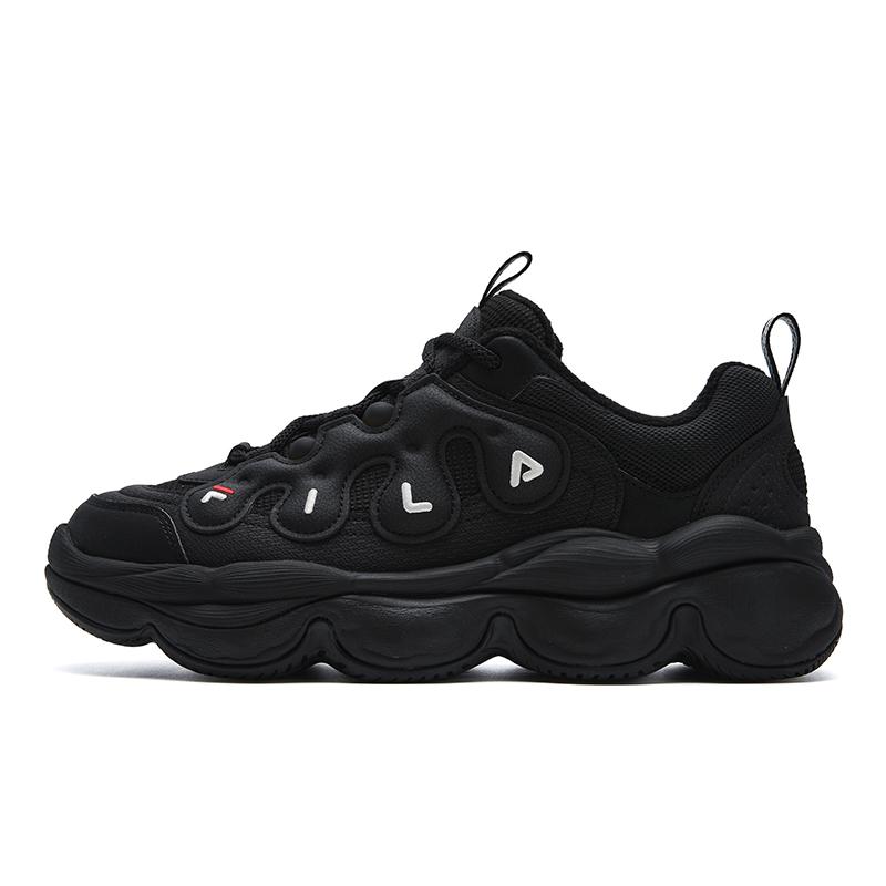 Fila Fleece Pea Shoes Fashion Trend Sports Simple Versatile Wear-Resistant Low-Top Casual Shoes Men Sneaker Black F12M541121FBK
