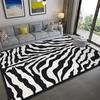 Jungle Safari Zebra Animal Area Rug Washable Rugs for Bedroom Non Slip Carpet Stain Resistant Floor Mat for Office Dining Room