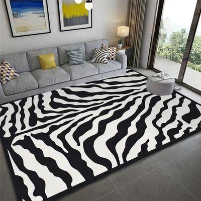 Jungle Safari Zebra Animal  Area Rug Washable Rugs for Bedroom Non Slip Carpet Stain Resistant Floor Mat for Office Dining Room