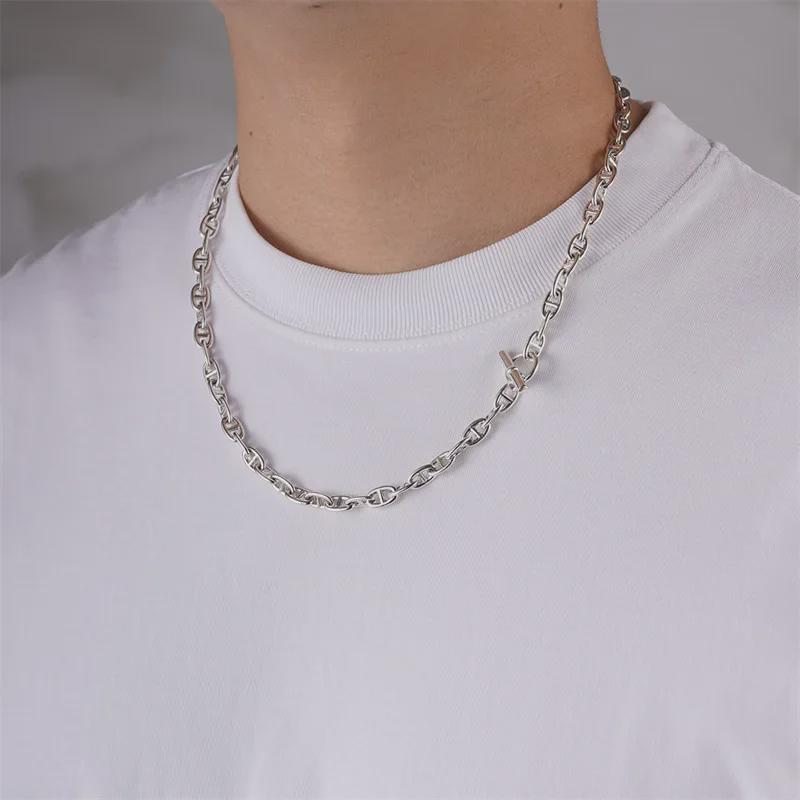 S925 Silver-Plated Versatile Hip-Hop Clavicle Necklace for Women
