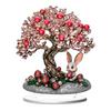 Yousheng Osterhase Acryl Tischschild 2D Flach Bunte Eier Hase Dekoration Zuhause Wohnzimmer Valentinstag Feiertagsparty Tischaufsteller