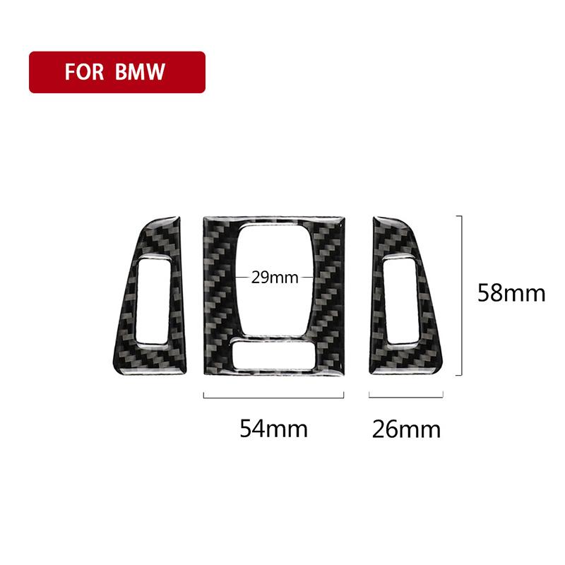 3Pcs Carbon Fiber Auto Central Control Air Conditioning Outlet Decorative Stickers Car Accessories For BMW 3 Series F30 3GT