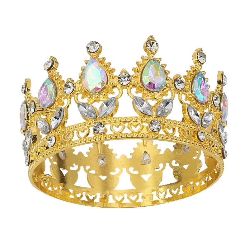 Beautiful Crystal Large Crown Cake Decoration Crown Cake Topper For Gril Birthday Party Cake Decorations Ornaments