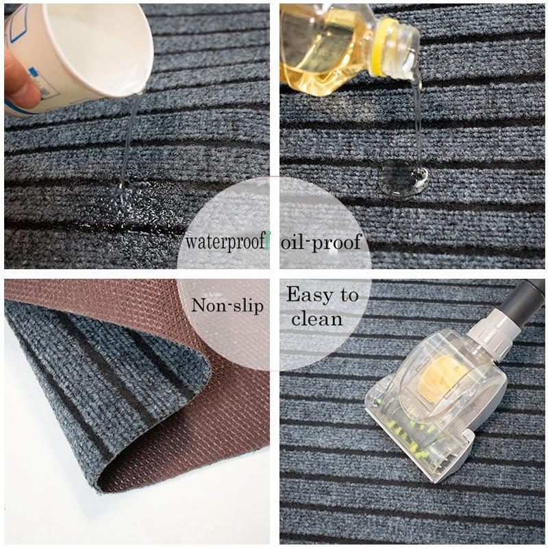 Striped Non Slip Floor Mat For Home Entryway Living Room Kitchen Indoor Area Rug Door Mat Full Carpet