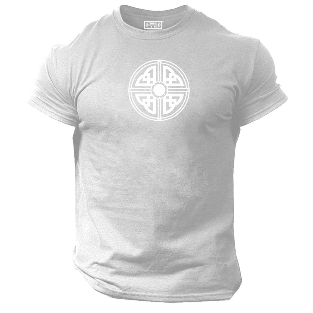 Vikings Shield T Shirt Gym Clothing Bodybuilding Workout Thor Odin Gymwear Top