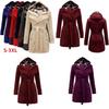 Elegant Women's Overcoat Long Jacket Warm Winter Outwear With Hooded Parka Design