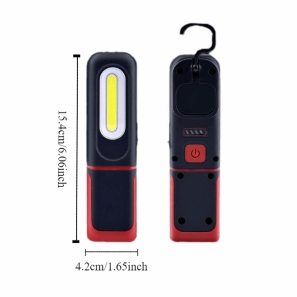 Super Bright LED Work Light 360° Rotation Powerful Light USB Rechargeable Flashlight USB Rechargeable with Hanging Hook