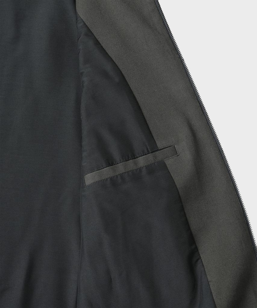 TAILDERN Pedro Cotton Linen Drizzler Jacket Dark Gray