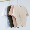 Damen Schnelltrocknendes Lässiges Lockeres Crop-Top - Kurzärmlig, Einfarbig, Leichtes Sommer-Fitness-Stil