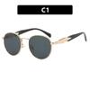 New European American Women Circular Sunglasses Trendy Metal Street Photography Sun Glasses Fashion Accessories