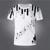 Retro Men'S T-Shirt 3d Music Notes Printed Men Clothing Daily Casual Short Sleeve Street Designer Tees Top Loose Oversized Shirt