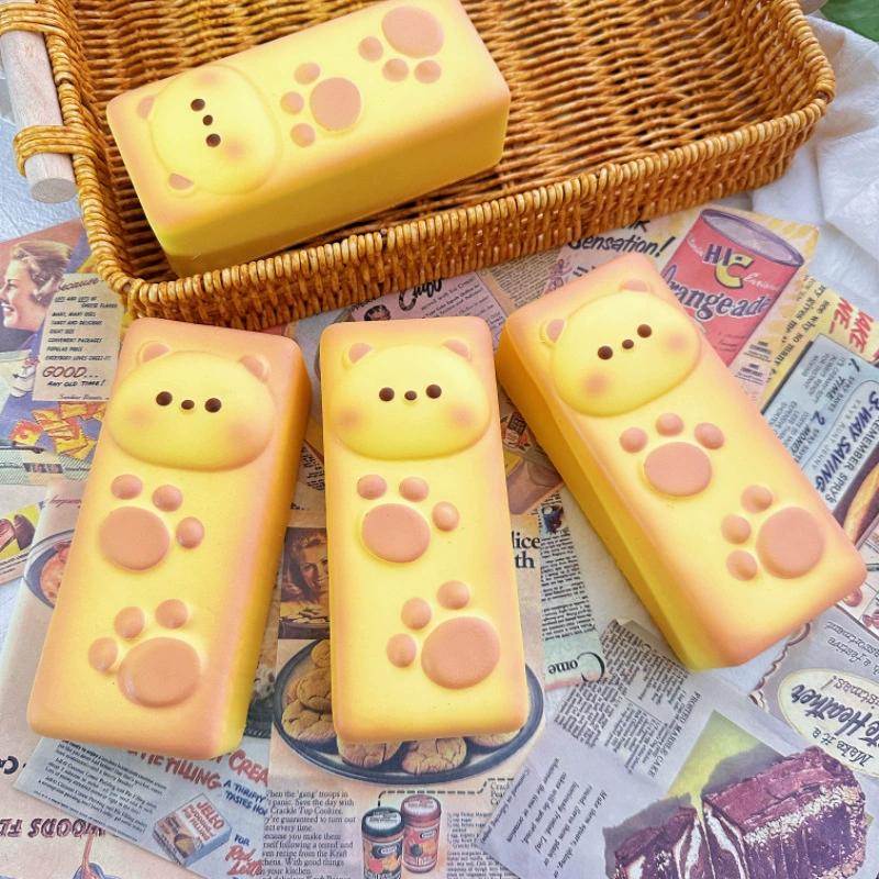 Squishy Bread Toast Squeezing Pressure Toy Stress Relief Pinch Simulated Croissant Soft Slow Rebound Playing Relaxed Gift