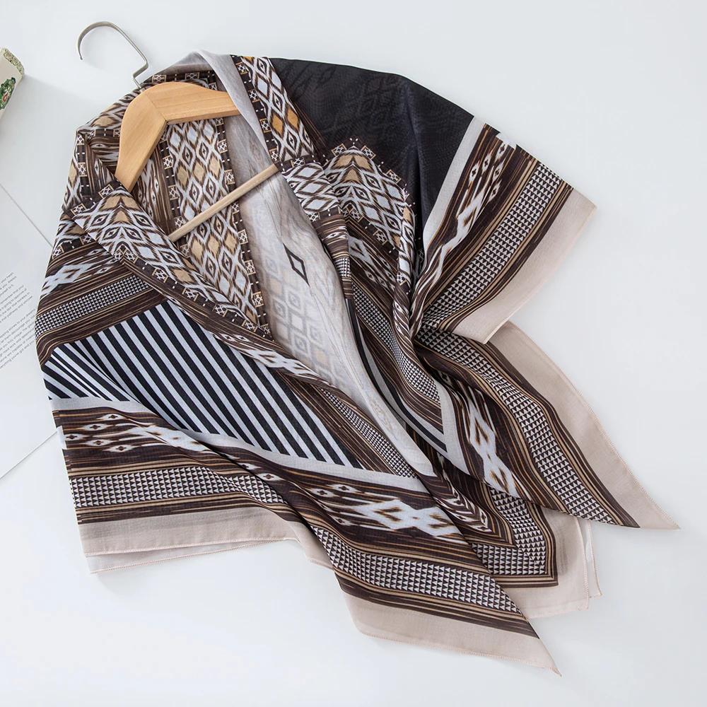 73Colors Malaysia Tudung Bawal Flower Print Hijab New Design Headscarf Premium Cotton Voile Soft Fashion Muslim Square Scarf