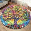 The Mysterious Tree of Life Round Area Rug,Carpet Rug for Living Room Bedroom Sofa Playroom Decor,Non-slip Floor Mat
