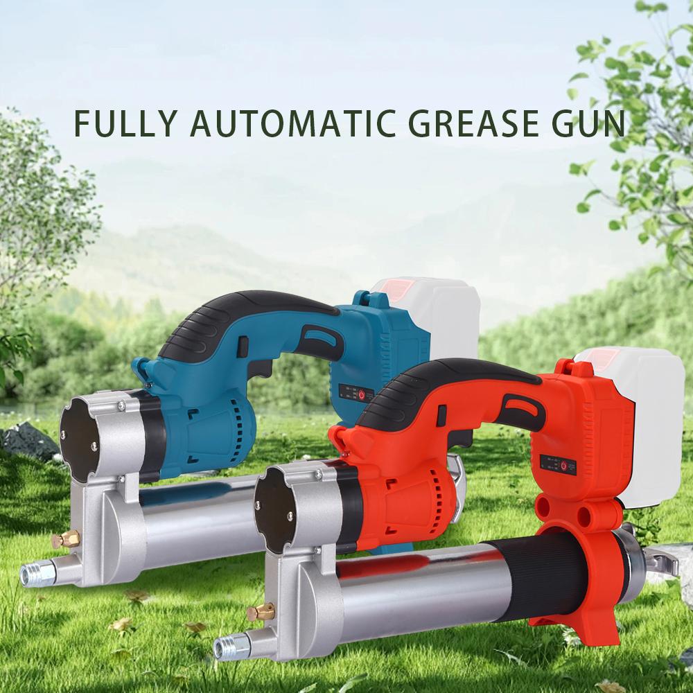 New 21V Brushless Motor Lithium Battery Grease Gun Portable Automatic Grease Cartridge Tool Bare Machine for DIY Maintenance