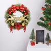 Festive Wreath Festive Christmas Wreath with Pine Needles Balls Bows Indoor Outdoor Holiday Decor for Home Wall Window Porch