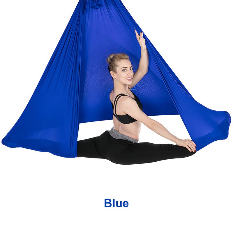 5.5 Yards Aerial Yoga Hammock Fabric Pilates Yoga Anti-Gravity Flying Swing for Indoor Fitness Bodybuilding (5mx2.8m)