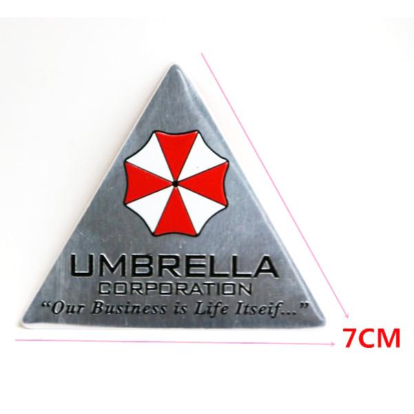 1 X Umbrella 3D Metal Car Emblem Decal Badge Sticker
