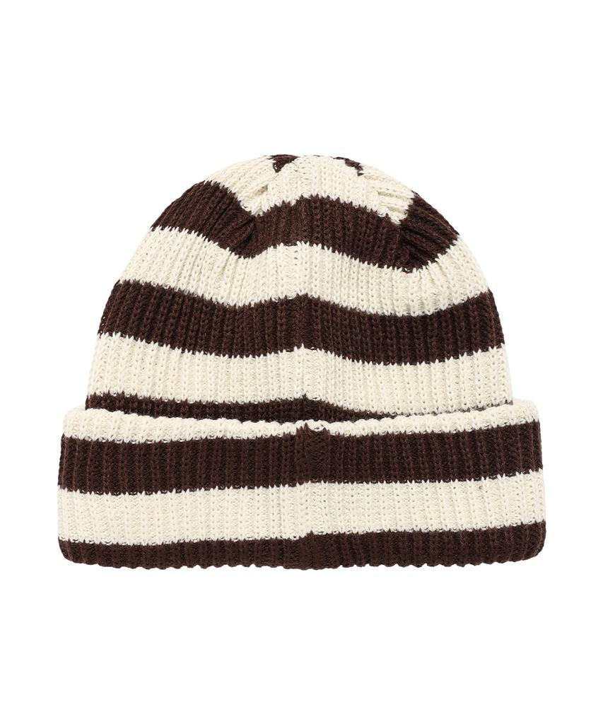 AMES-WORLDWIDE Stripe Knit Beanie Brown