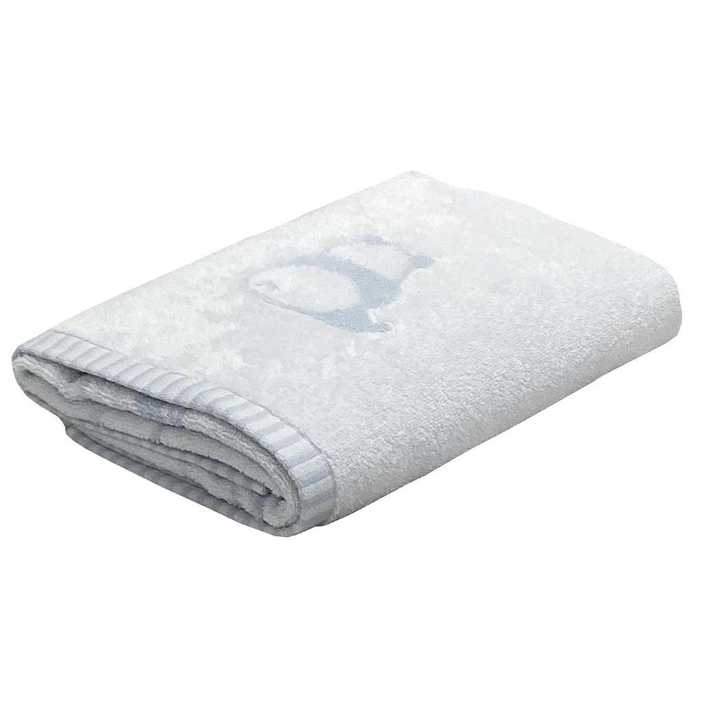 Imabari Towel Bath 1 Panda Cute Animal Made In Perfect for Nursery or Nap Towel, Piece, Pattern, Blue, Print, 60x120cm, Absorbent, Fluffy, Japan,