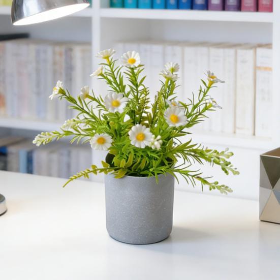 Potted Artificial Flower Spring Fake Wildflowers In Vase Small Realistic Faux Flower Decor for Wedding Bouquets Party Centerpieces