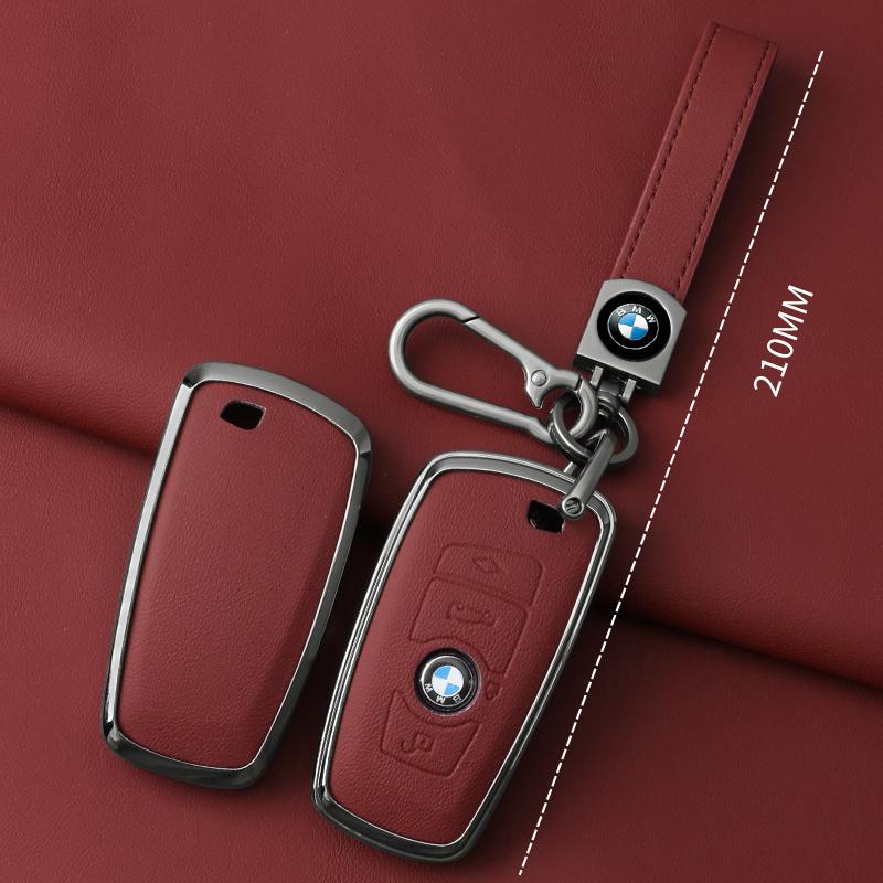 Leather Alloy Car Key Case Cover Shell Fob For BMW 530i 550i 320i 1 2 3 4 5 Sery 118i 225i F20 F21 F30F31 F25 F01 Accessories