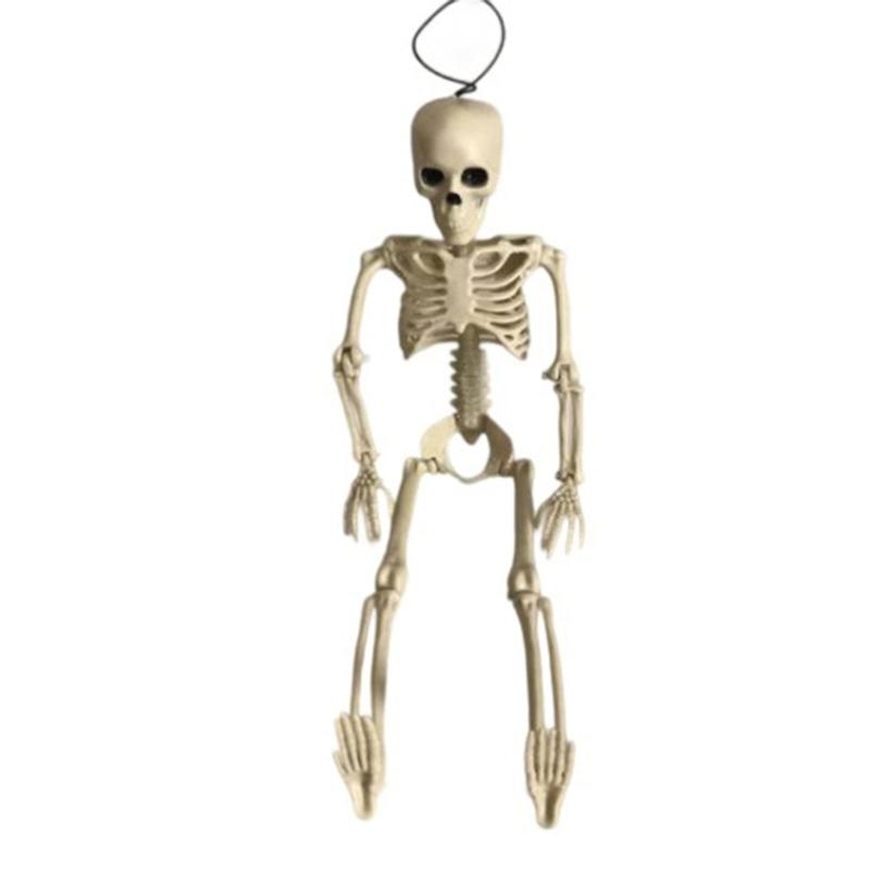 Accessoires d'Halloween Os Humain Réaliste Corps Entier Articulations Flexibles Plastique Portable Décoration Intérieur Extérieur