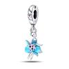 Genuine Copper Charm Luxurious Blue Fairy Girl Pendants Bead Fits Bracelets DoItYourself Women Crafting Delicate Gifts