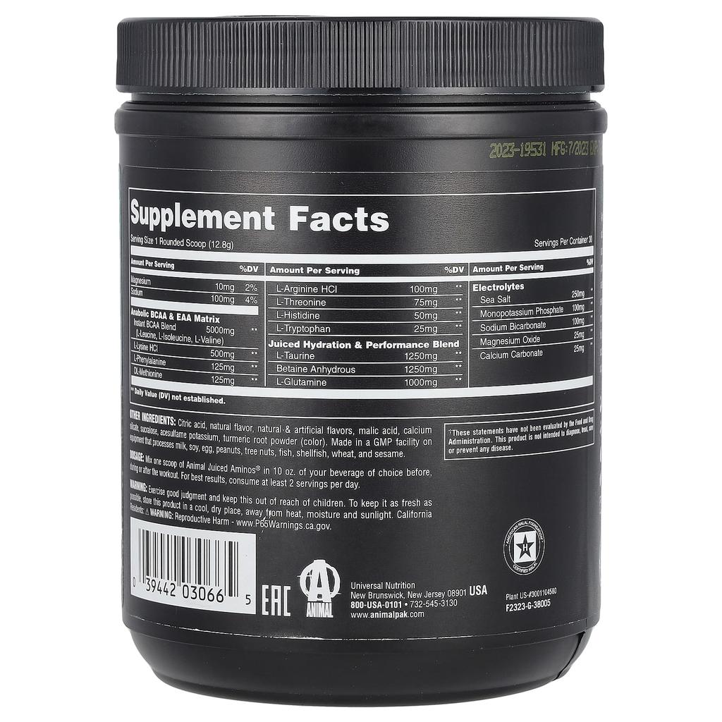Juiced Aminos® Pulver, Orange, 384G(13.5Oz)