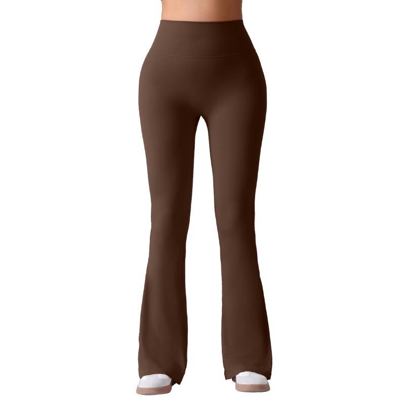 Pantalons de yoga été fins pour femmes belles fesses légèrement tirés pantalons de fitness séchage rapide pantalons de survêtement élastiques et fins pantalons évasés ajustés