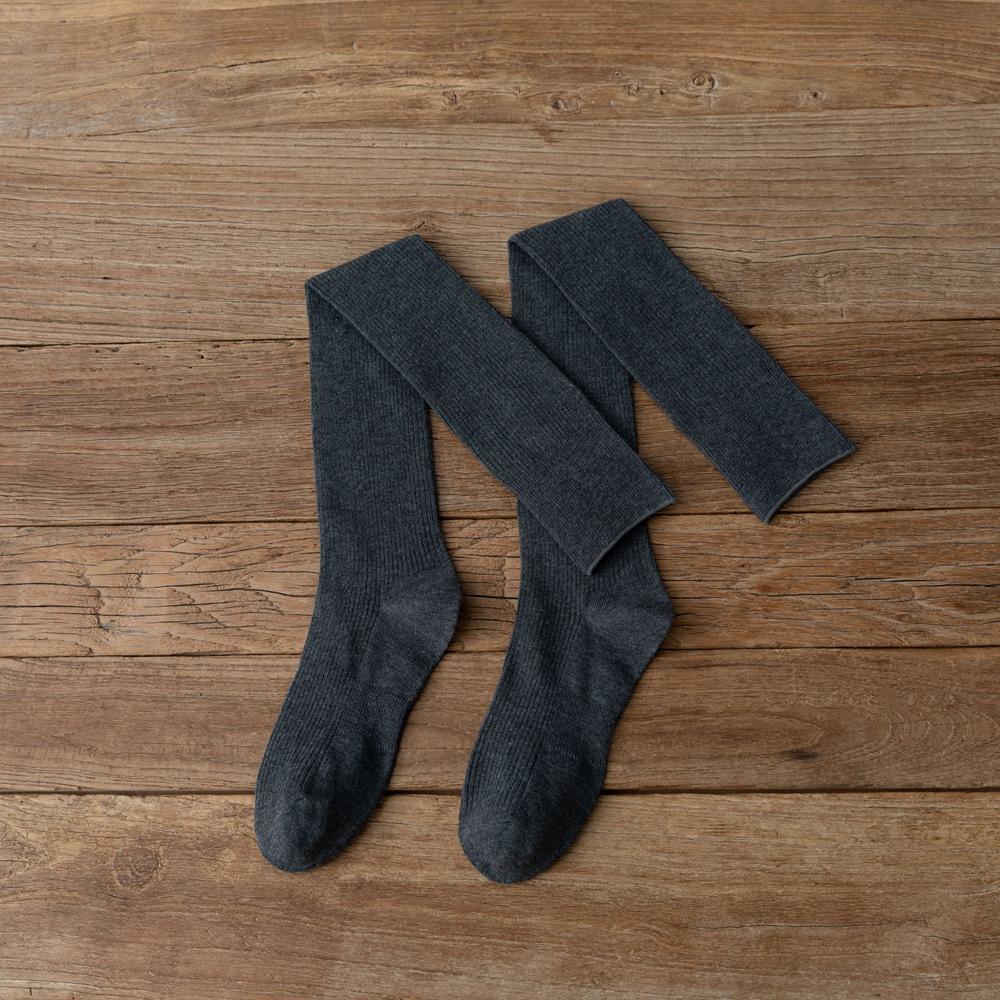 Japanese Style Women Stockings College Style School Girls Long Socks Stockings Cotton Knitting Solid Color Thigh High Stockings