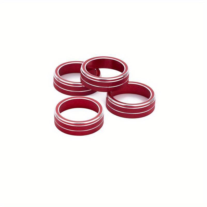 4pcs Aluminum Alloy Car Air Conditioning Volume Switch Knob Decorative Ring Stickers for Volvo S60 V60 XC60 S80 V40 Accessories