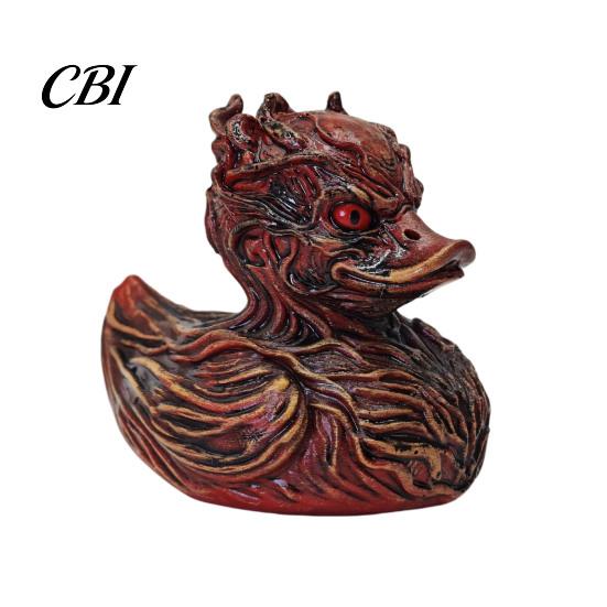 Creative Desk Decoration Halloween Horror Duck Figurine, Devil Animal Resin Statue, Novelty Gothic Figurine Desktop Decor for Shelf Car Dark
