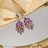 Modische Glitzer-Blatt-Ohrringe für Damen mit Hänge-Design im Herbst