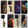 Music Saxophone Instrument Phone Case For Xiaomi Redmi Note 15 14 14S 13 12S 12 Pro Plus 11S 11 10S 10 4G Cover 11E 11T 5G Print