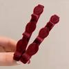 Flocked Bangs Hair Clip Headwear Duckbill Hair Claws Barrettes Vintage Hair Clip