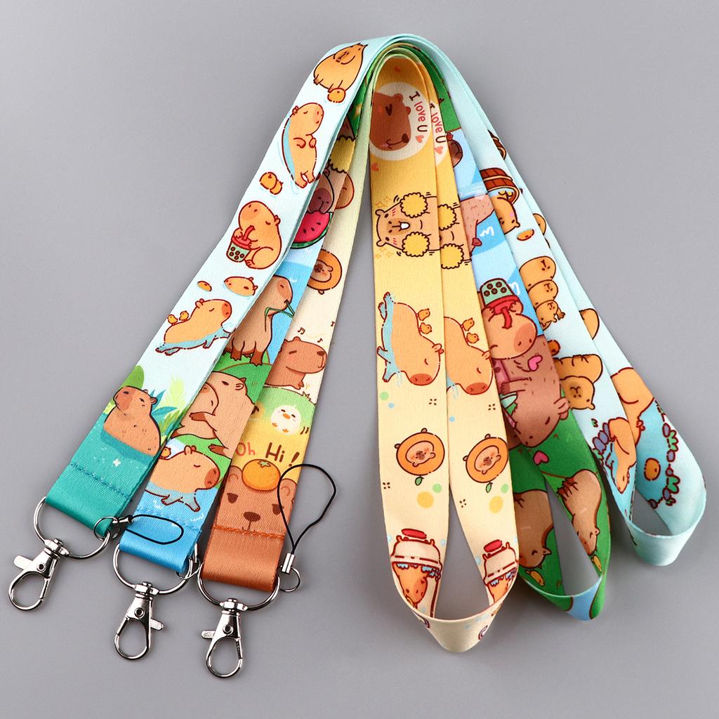 Cute Chubby Animal Lanyard for Key Neck Strap Lanyard Card ID Badge Holder Key Chain Key Holder Keyring Accessories Holiday Gift 6