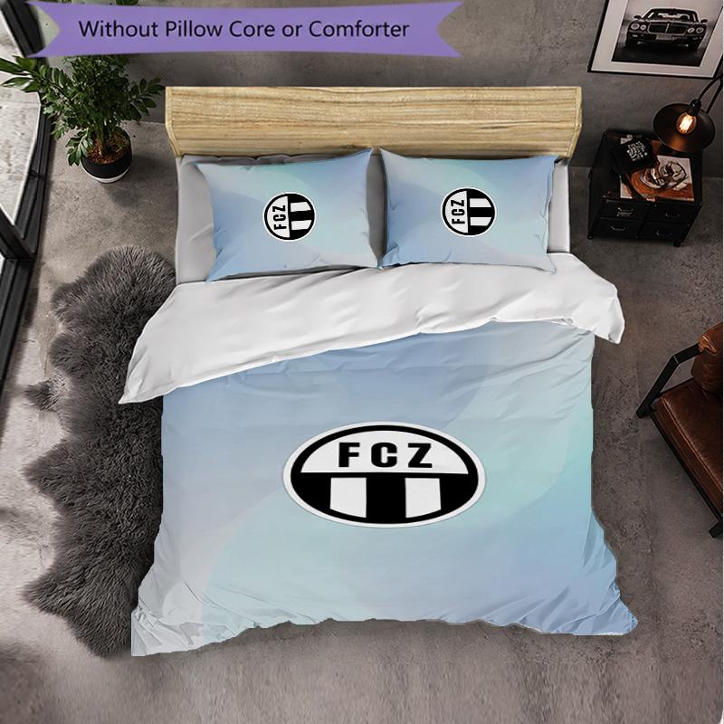 FC Zürich Thema Beddengoed 3 Delig Dekbedovertrek Set Decoratief Beddengoed Voor Tienerkamer Huisdecoratie