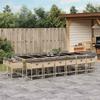 Vidaxl 17-Cz. Garden Furniture Set With Cushions, Mixed Beige