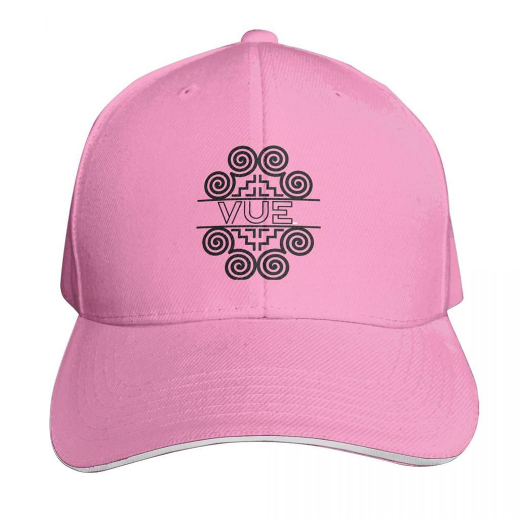 hmong symbol with last name Baseball Cap Trucker Cap Custom Cap Sun Hat For Children Sun Unisexs Tennis Womens