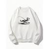 Spring Fall Casual Sweatshirt, Vintage Lazy Fisherman Graphic Print Soft Loose Crew Neck Pullover for Men Street Daily Outdoor Wear