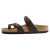Birkenstock Leather Fashion Comfortable Slide Sandals Unisex Sandals Brown 0171321