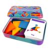 3D Wooden Print Animal Jigsaw Puzzle Colorful Tangram Toy Children Montessori Early Education Sorting Games Playthings Children Present