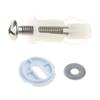 Professionell Uppgradering av Toalettsits-ABS-Expansionsbultar med Vit Täckplåt Toalettlocksskruvar med 18 mm Distansdelar