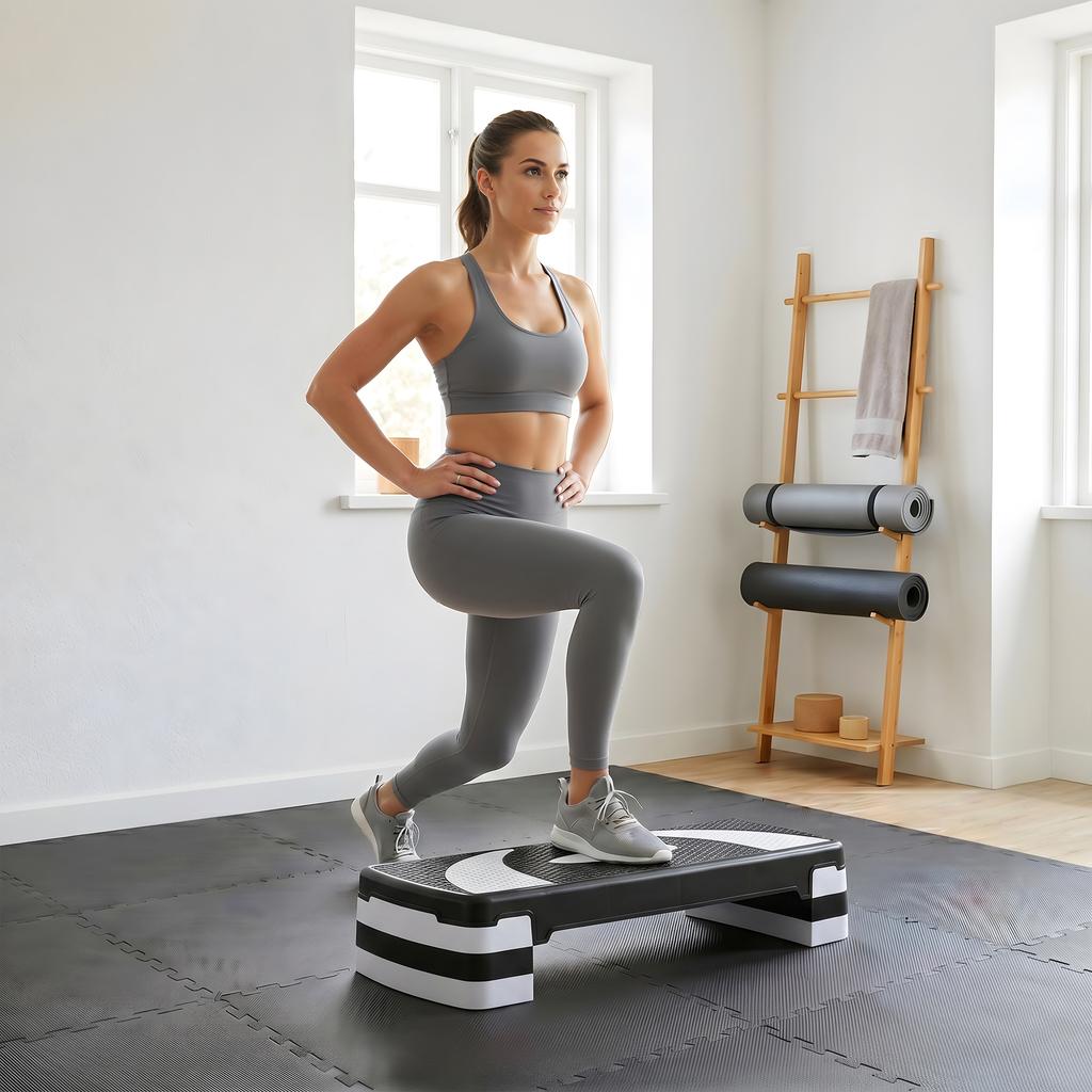 3-stufiger Aerobic-Stepper Step Verstellbare Blockplatte Training Yoga Fitness