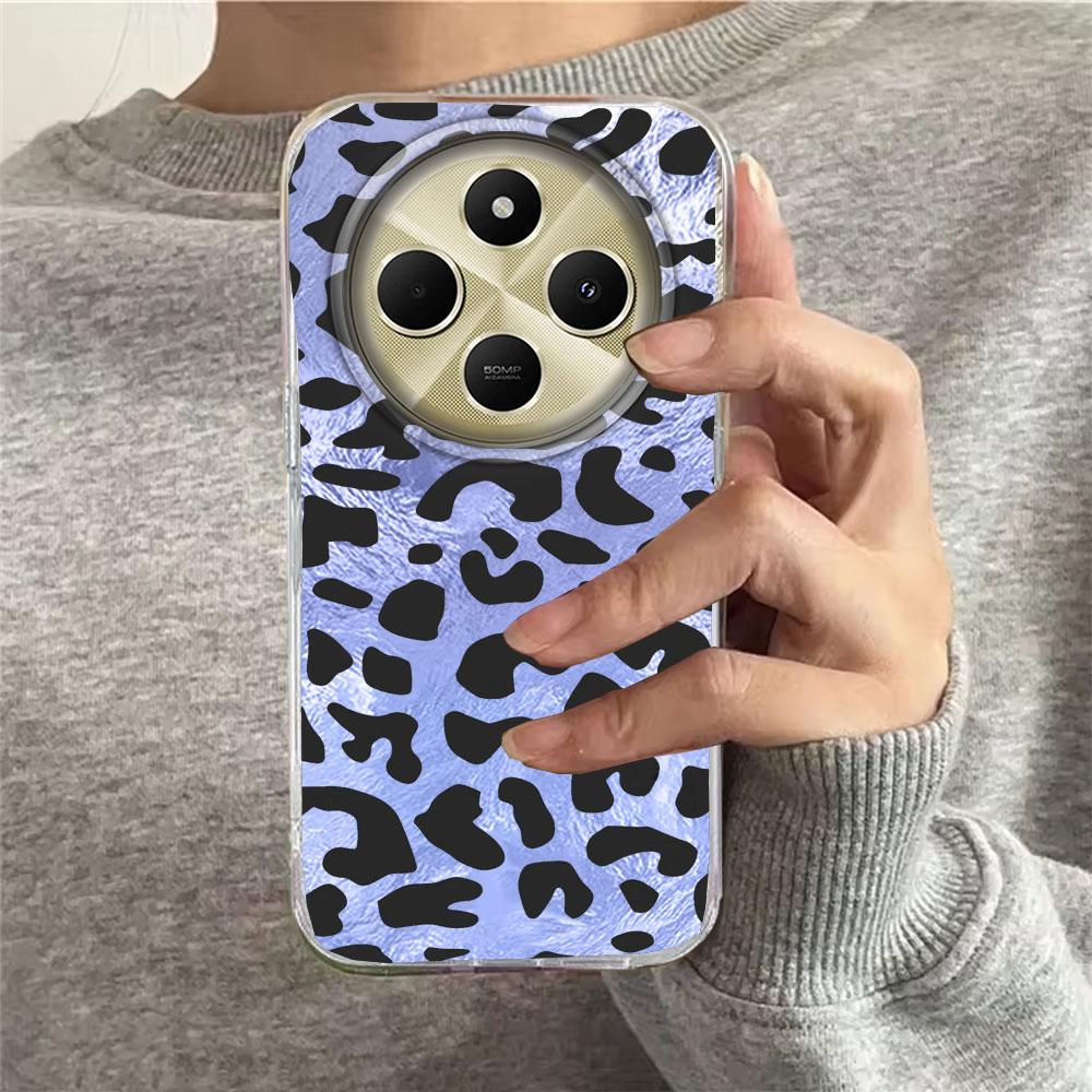 Coque de téléphone rétro rouge léopard texture vortex pour Xiaomi Redmi Note 14 13 12 11 11S 10 9 8 Pro 9C 13C 14C A5 A3 A4 A3X 9C A1