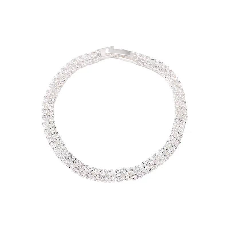 Damarmband med högkvalitativa zirkonkristaller - Elegant modeaccessoar