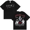Rapper Anuel AA Rhlm 2 Álbum 2025 Gira Mundial Camisetas Ropa para Hombre Hip Hop Streetwear Camiseta Vintage Casual Camisetas Oversize